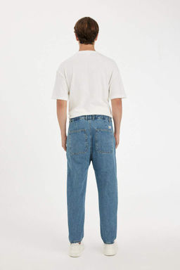 Свободный крой с напуском, морковный узор, нормальная талия, зауженные джинсовые брюки, стираные брюки - Defacto фото 8