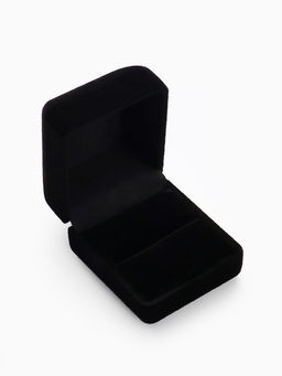 Футляр под серьги, кольцо «Традиции», бархатный, 4.5×5 см, чёрный