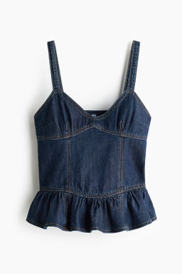 Denim peplum top