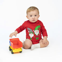 Полукомбинезон ясельный красный гномы ПК-1511 (62, 40)