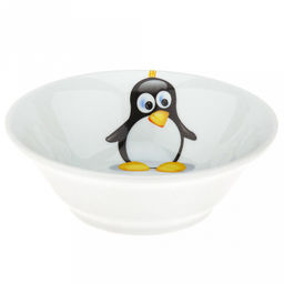 Салатник фарфоровый Пингвинчики 360мл, д14,5см, h5см, форма Идиллия (Беларусь)