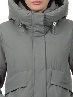 6813 OLIVE Пальто зимнее женское (200 гр. холлофайбер)