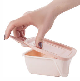 Lalababy Тарелка глубокая пластмассовая Play with Me Birdie д158мм, h58мм, с мягкой крышкой, персиковая карамель (Россия) - Домашняя мода фото 4