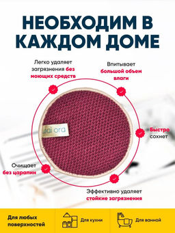 Спонж для мытья посуды Sparkle (Зеленое яблоко) - Wai ora фото 14