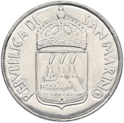 Монета 50 лир 1973 года Сан-Марино