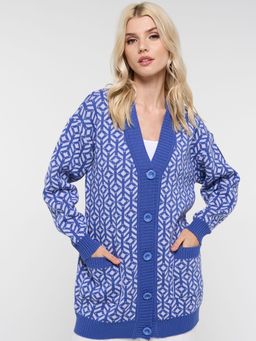 Кардиган женский 7232-14089. 18-3945/5478 звёздная пыль/пыльная лаванда