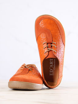 Босоногие туфли 188.natabr.Оранжевый наплак+оранжевая замша