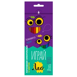 Лео Играй LGWP-12 Набор трехгранных акварельных карандашей заточенный 8 х 12 цв