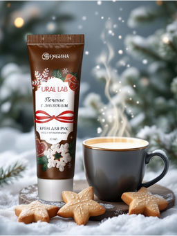 Цена за 4 шт. Крем для рук с ароматом печенья с молоком, 30 мл, URAL LAB фото 8