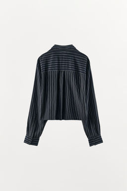 CAMISA ESTAMPADO RAYAS / Marino / Blanco - Zara фото 5