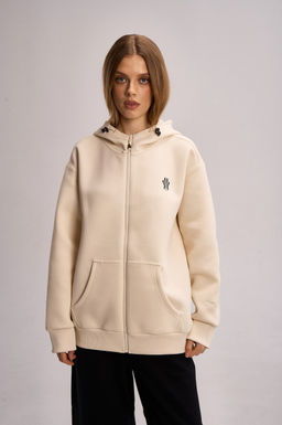 Толстовка на молнии Бежевый KAI Knit Track Top