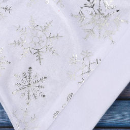 Колпак новогодний Белый со снежинками 28х38 см, белый - Зимнее волшебство фото 2