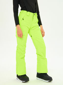 Брюки зимние женские / сноубордические Alpha Endless Симфония склона_YEL Желто-зеленый  фото 12