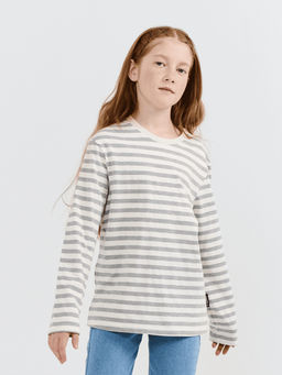 Лонгслив Полоска Пепел 7+