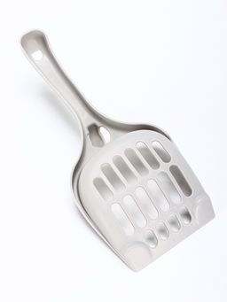 Лоток для кошек "Фур-Мур", 48×35.5 см, с бортом и совком, покрытие Soft-touch, цвет смоки