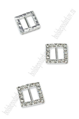 Пряжка со стразами 16 мм (5 шт) "Квадрат" SF-7520, №1