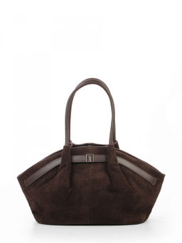 LACCOMA сумка Y2346F-темно коричневый натуральная замша, натуральная кожа полиэстер