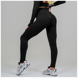Легинсы женские спортивные ONLYTOP, размер 46 (L), чёрные