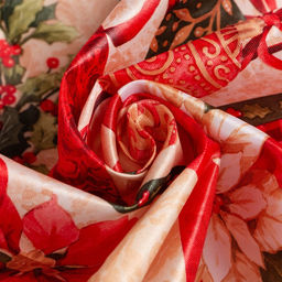 Скатерть новогодняя Доляна Новогодние игрушки 145*180 +/- 2 см, 100% п/э  фото 7