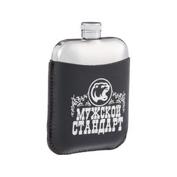 Фляжка Мужской стандарт, нержавеющая сталь, 180 мл, 6 oz