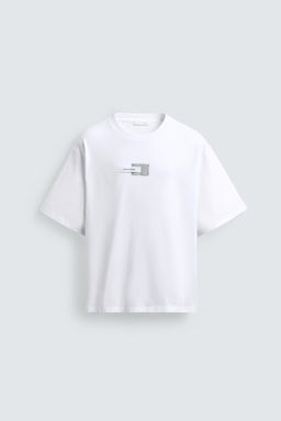 CAMISETA BOXY FIT ETIQUETAS / Blanco - Zara фото 6