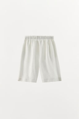 BERMUDA CORDONES LINO / Blanco - Zara фото 5
