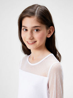 20240260148, Блузка детская для девочек Placa белоснежный Acoola  фото 3