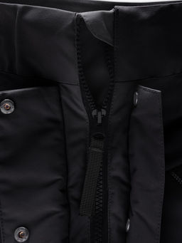 Парка зимняя подростковая для девочки с капюшоном черного цвета 9538Ch - Mtforce фото 20