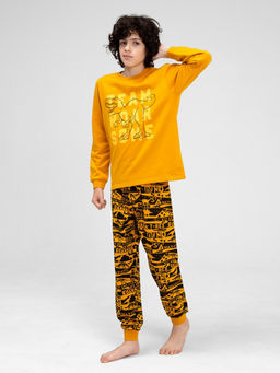 CRB wear/CWJB 50144-33 Комплект для мальчика (джемпер, брюки),горчичный/Ex.Cherubino