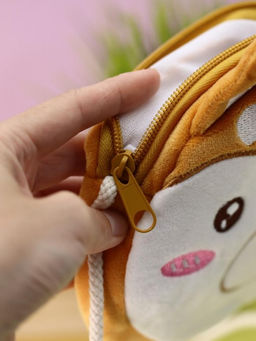 Сумочка плюшевая "Fox", orange (16*14 см)