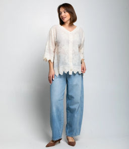 Блуза #КТ42 (4), светло-бежевый - Dommod фото 4