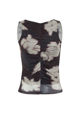 Siyah Soyut Desenli Buzgu/Drape Detayl? Regular/Normal Kal?p Kay?k Yaka Bluz TWOSS24BZ00544 - Trendyolmilla фото 7