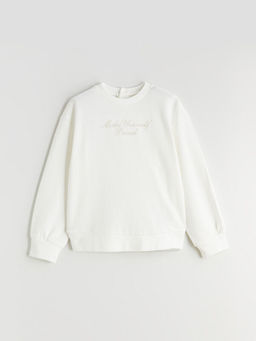 Bisiklet Yaka K?z ?ocuk Sweatshirt