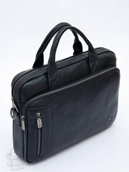 Портфель мужской кожаный 0991Z black Zinimsk