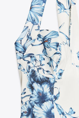 FLORAL HALTER DRESS - Zara фото 8