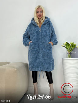 Кардиган пушистый с капюшоном