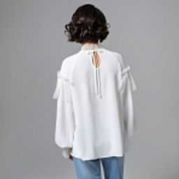 Блуза с рюшами, Мелодия сердца (белая) - Charutti фото 14