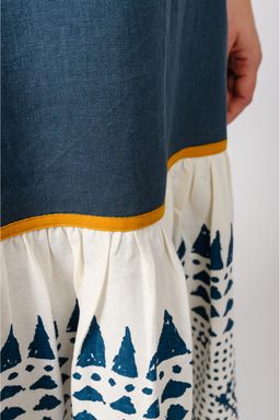 Ярусное платье из  100% умягченного льна - Новый лен фото 6