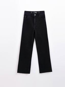 CONTE CON-621 Джинсы прямого кроя из eco-friendly денима с необработанным краем washed black