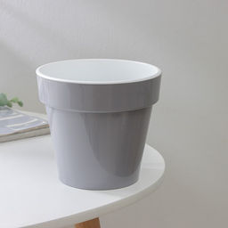 Цена за 2 шт. Кашпо для цветов со вставкой «Порто», 1 л, цвет серый