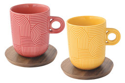 Набор кружек Радуга, красная, жёлтая, 0,35 л, 2 шт - Easy life фото 2