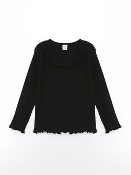 Bisiklet Yaka Basic K?z ?ocuk Ti??rt