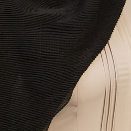 Палантин 180 х 70 см Гофра, цвет черный - Мастерская ПОКРОВ фото 9
