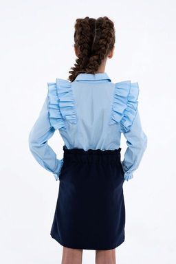 Жёлтая школьная блуза Mooriposh, модель 06114  фото 8