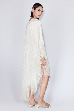 Vestido caft?n de un hombro con flecos - H&m фото 7