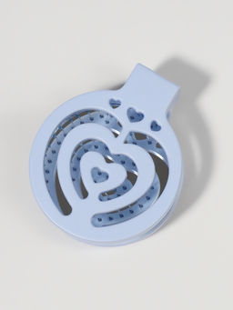 Расчёска массажная, складная, с зеркалом, d=6.6 см, голубая