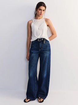 Джинсы широкие с высокой посадкой ZR2604092316-103 / Zarina  фото 2