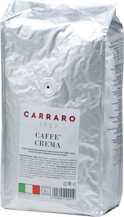 Carraro. Caffee Crema (зерновой) 1 кг. мягкая упаковка