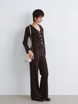 Beli Lastikli Geni? Pa?a Kad?n Triko Pantolon