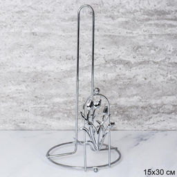 Держатель для бумажных полотенец металл Тюльпан Серебро/ BTT-804 /уп 120/ - Галеонтрейд фото 2
